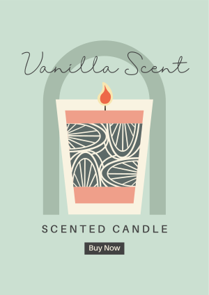 Illustrated Scented Candle Flyer Image Preview