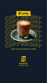 $1 Premium Coffee Facebook Story Design