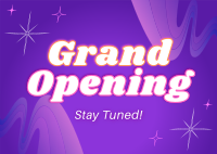 Grand Opening Y2K Postcard Design