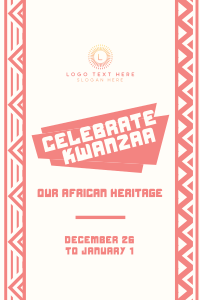 Celebrate Kwanzaa Heritage Pinterest Pin Design
