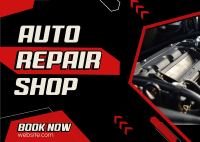 Auto Repair Shop Postcard Image Preview