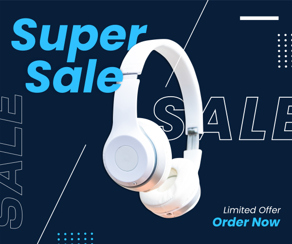 Super Sale Headphones Facebook Post Design Image Preview