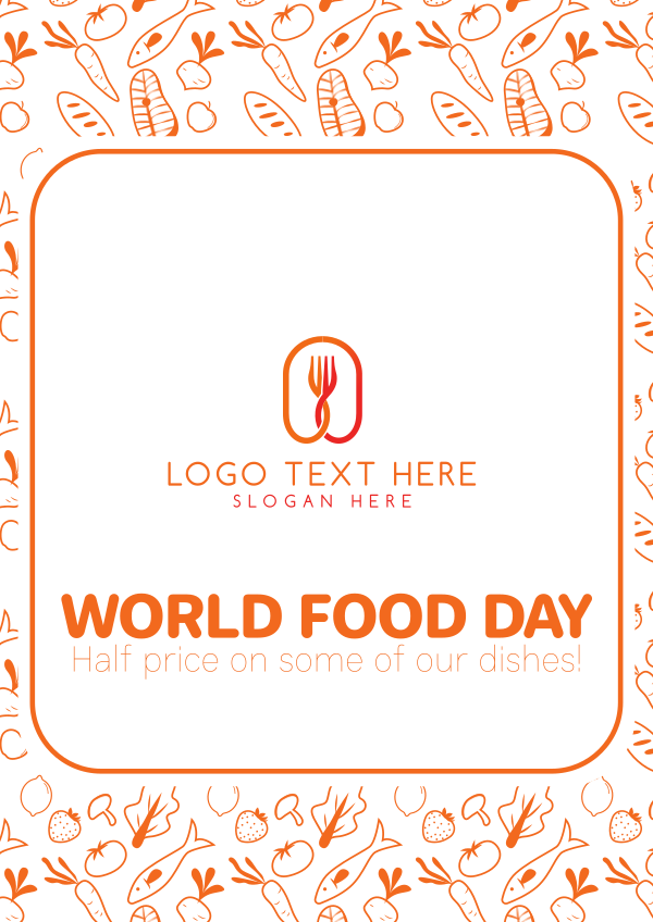 World Food Day Pattern Flyer Design Image Preview