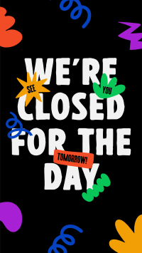 We're Closed Today Instagram Story Design