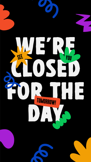 We're Closed Today Instagram story Image Preview