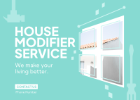 House Modifier Service Postcard Image Preview