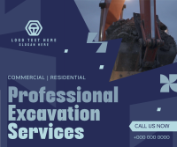 Professional Excavation Services Facebook Post Design