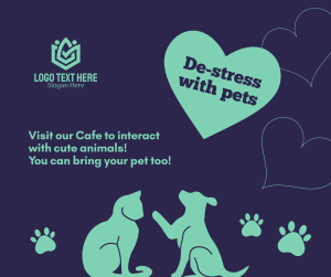De-stress Pet Cafe  Facebook post