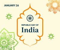 Happy Indian Republic Day Facebook Post Design