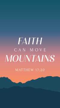 Faith Move Mountains Facebook Story Design