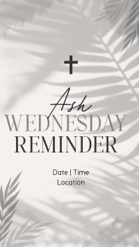 Ash Wednesday Reminder YouTube short Image Preview