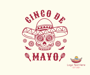 Happy Cinco De Mayo Skull Facebook post