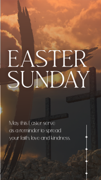 Easter Holy Cross Reminder Facebook Story Design