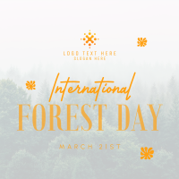 Minimalist Forest Day Instagram Post Design