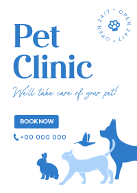 Bright Pet Clinic Poster Design