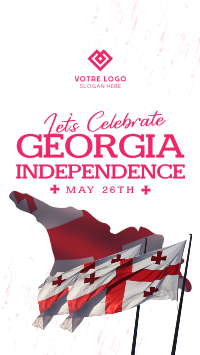 Let's Celebrate Georgia Independence Instagram Story Design