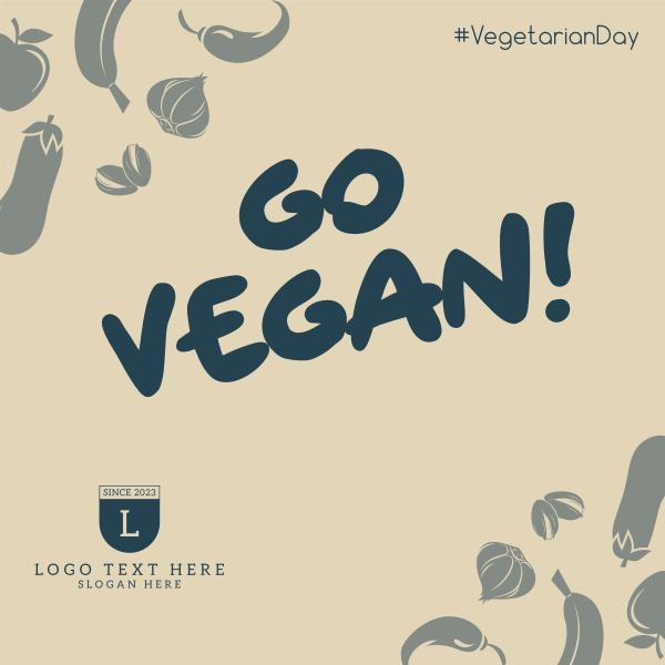 Go Vegan Instagram Post Design Image Preview