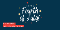 Sparkling Fourth of July Twitter Post Design