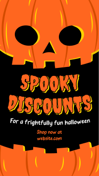 Halloween Pumpkin Discount YouTube Short Design