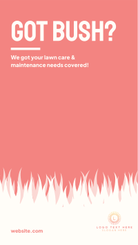 Bush Lawn Care Facebook Story Design