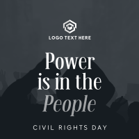 Strong Civil Rights Day Quote Linkedin Post Design