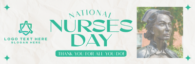 Retro Nurses Day Twitter header (cover) Image Preview
