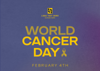 Minimalist World Cancer Day Postcard Design