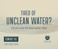 Water Filtration Facebook Post Design