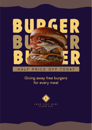 Free Burger Special Poster Image Preview