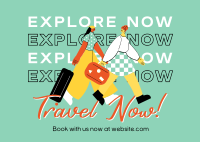 Explore & Travel Postcard Design