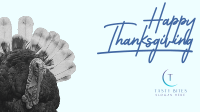 Thanksgiving Turkey Peeking Facebook Event Cover Image Preview