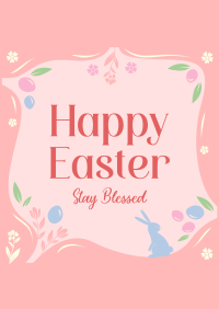 Blessed Easter Greeting Poster Image Preview