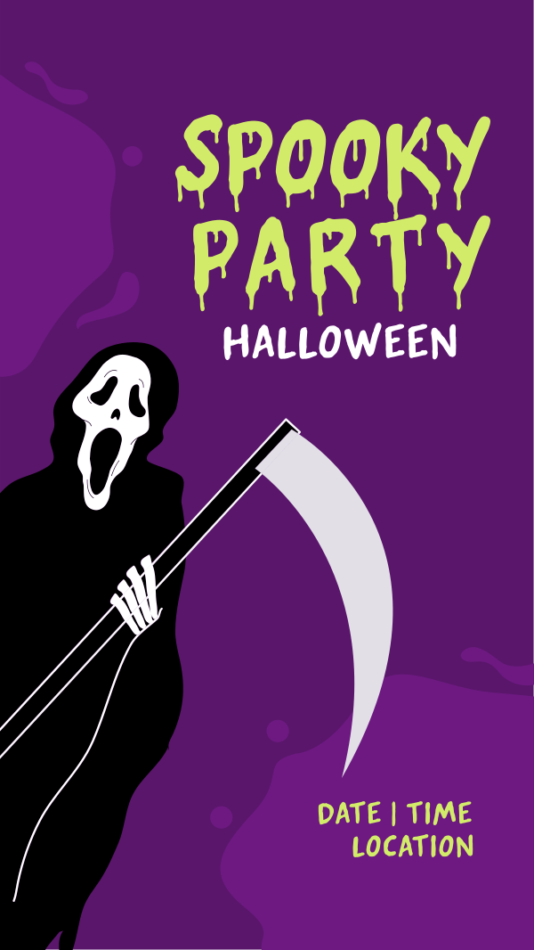 Spooky Party Instagram Story Design Image Preview