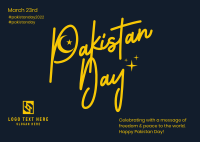Pakistan Day Moon Postcard Image Preview