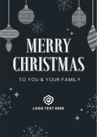 Merry Christmas Ornaments Flyer Design