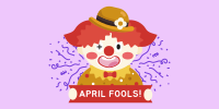 April Fools Clown Banner Twitter post Image Preview