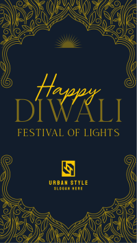 Elegant Diwali Frame Facebook story Image Preview