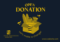 Open Donation Postcard Design