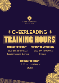 Cheerleading Training Schedule Poster Preview