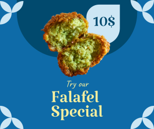 Restaurant Falafel Special  Facebook post