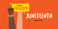 Juneteenth Signage Twitter post Image Preview