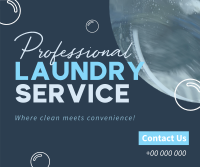 Professional Laundry Service Facebook Post Design