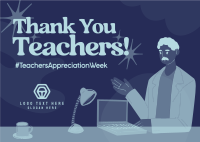 Teacher Appreciation Week Postcard Design