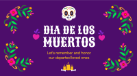 Floral Dia De Los Muertos Facebook Event Cover Design