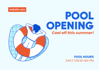 Pool Opening Postcard Design
