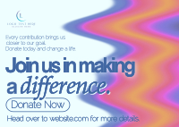 Fluid Gradient Fundraising Postcard Preview