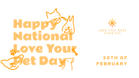Cute Pet Greeting Facebook event cover Image Preview