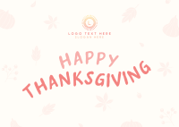 Happy Thanksgiving Postcard Image Preview