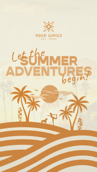 Retro Summer Silhouette Instagram Reel Image Preview