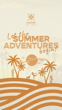 Retro Summer Silhouette Instagram Reel Image Preview